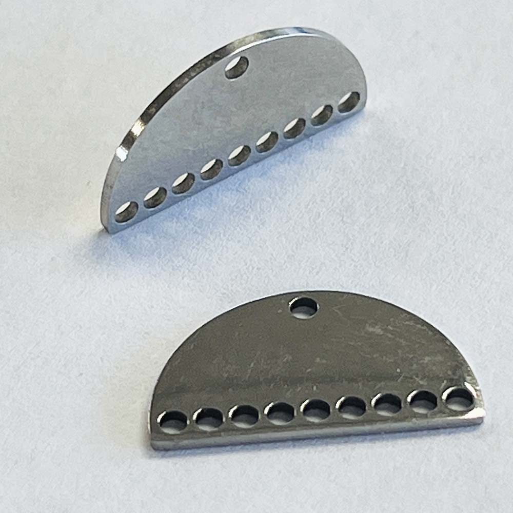 Stainless 9 Hole Half Round Chandelier Connector 21MM x 11MM