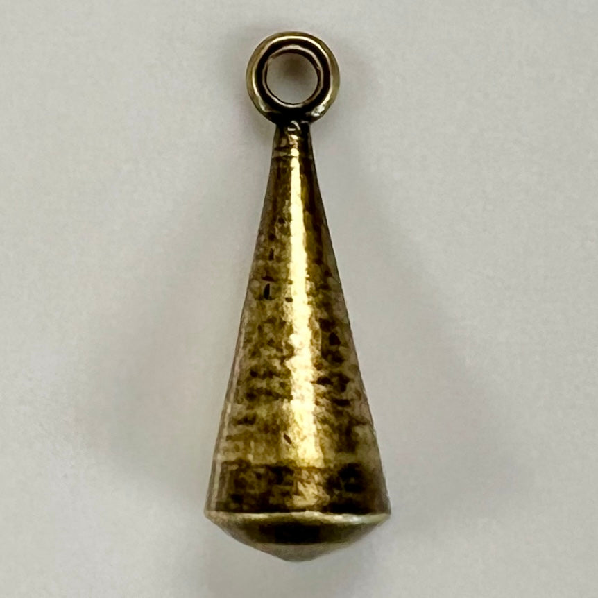 Antique Brass 13x4.5MM Tapered Solid 3D Cone