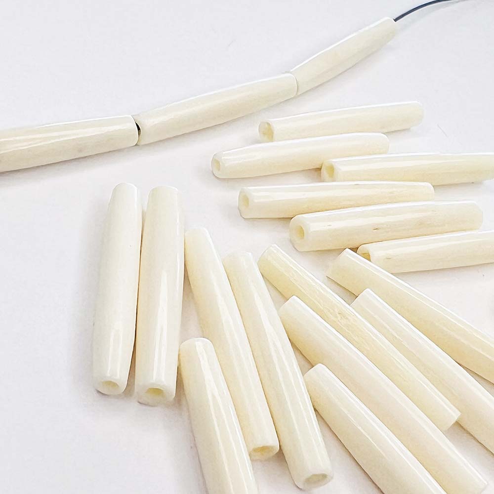 1 inch Thin Hairpipe White Bone