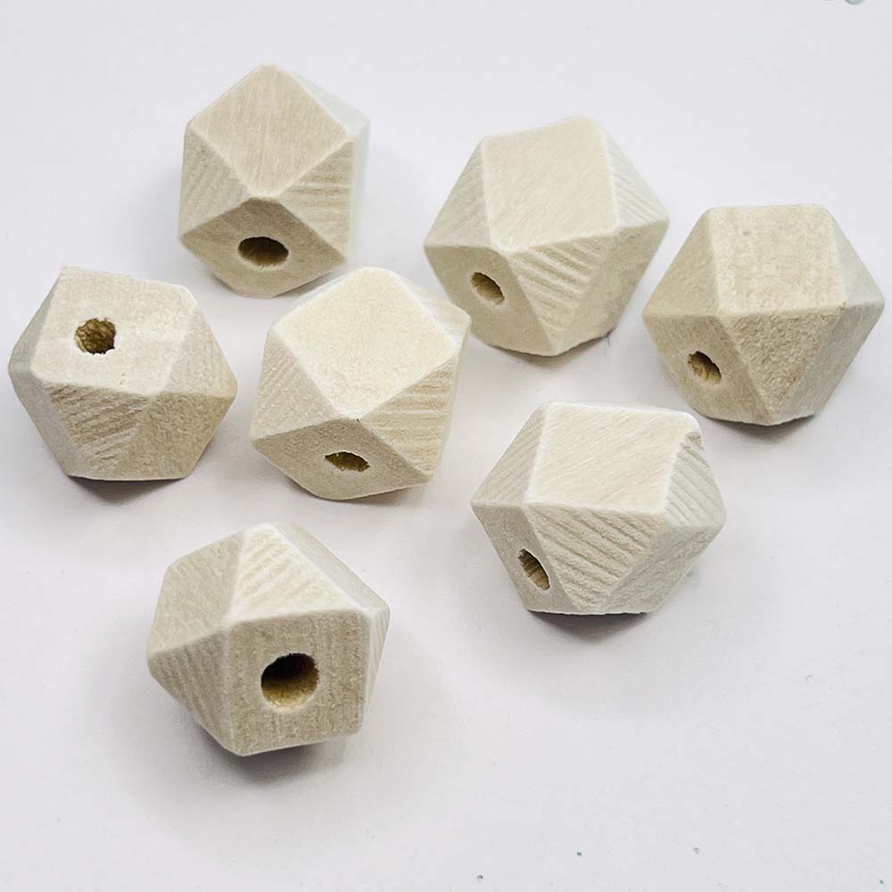 12MM Faceted Wood Ball