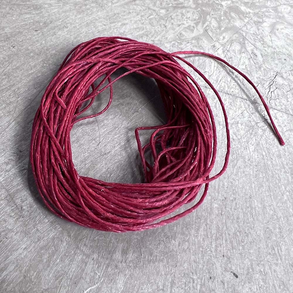 Red 4 Ply Waxed Linen Cord