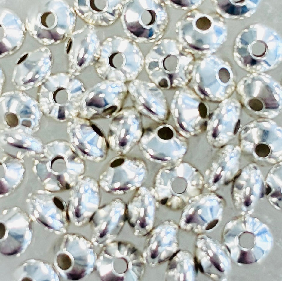 Sterling Silver 3x2MM Saucer Rondelle