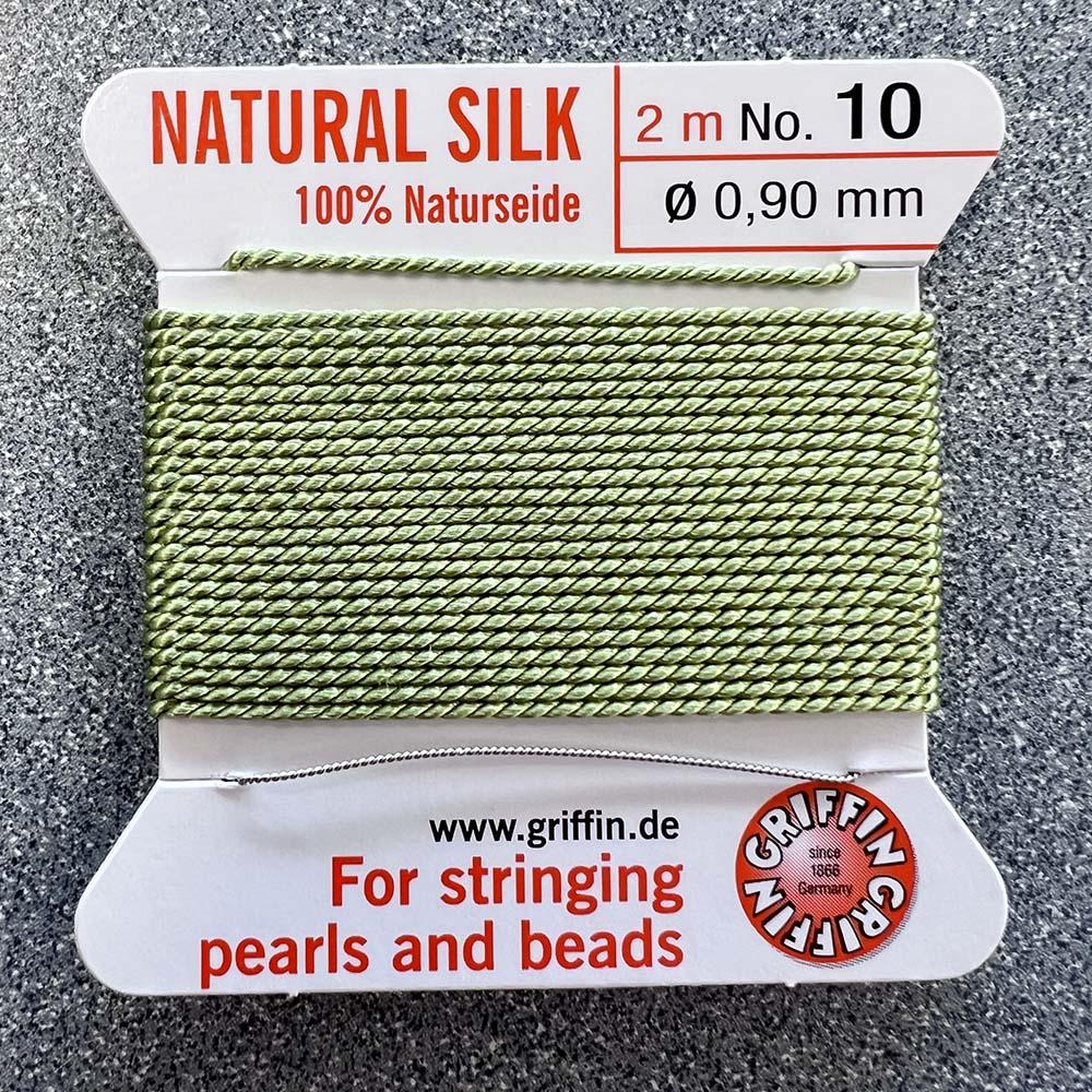 Jade Size 10 (.9MM) Griffin Silk Bead Cord With Flex Needle