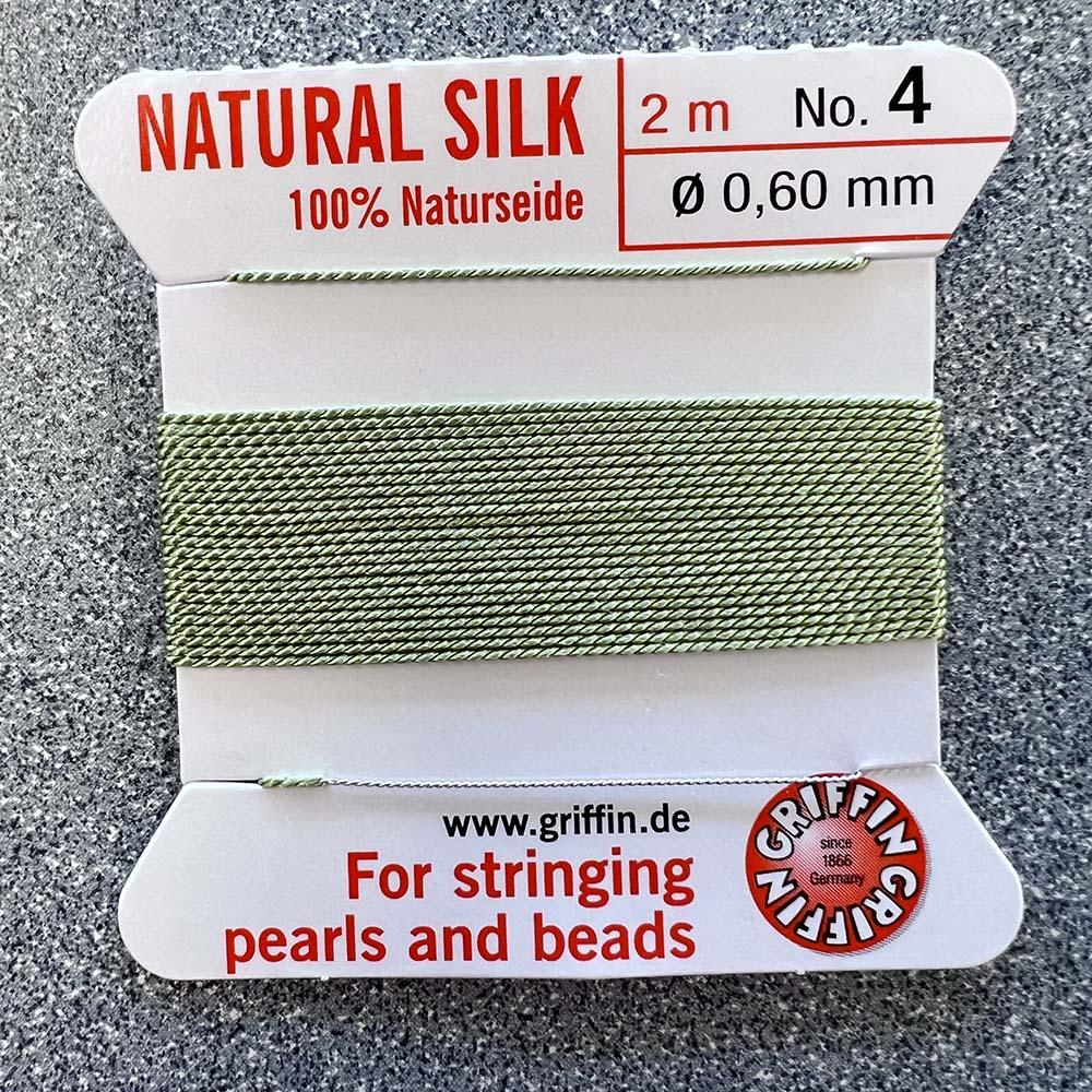 Jade Size 4 (.6MM) Griffin Silk Bead Cord With Flex Needle