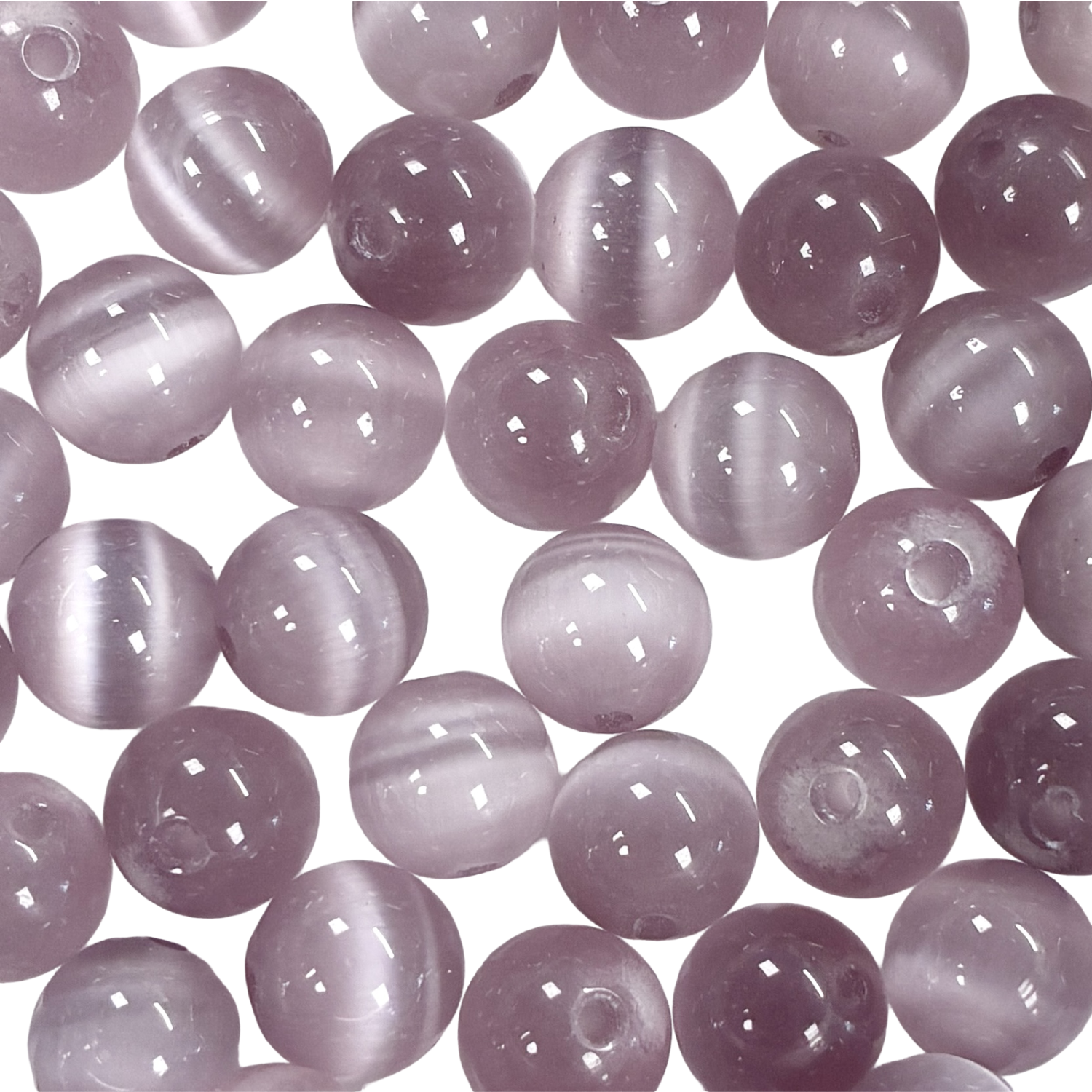 Light Amethyst 8MM Cat Eye Ball
