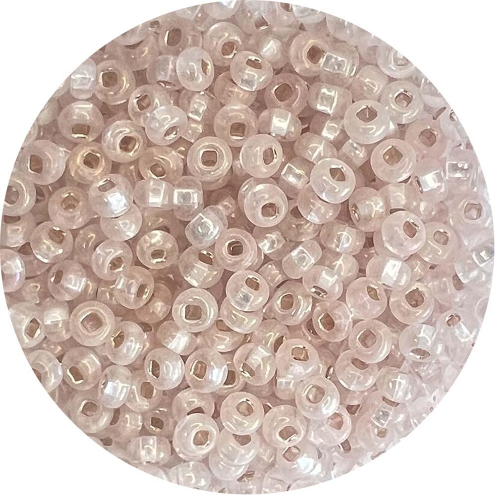 Light Rose AB Silver Lined 6/0 Seed Bead