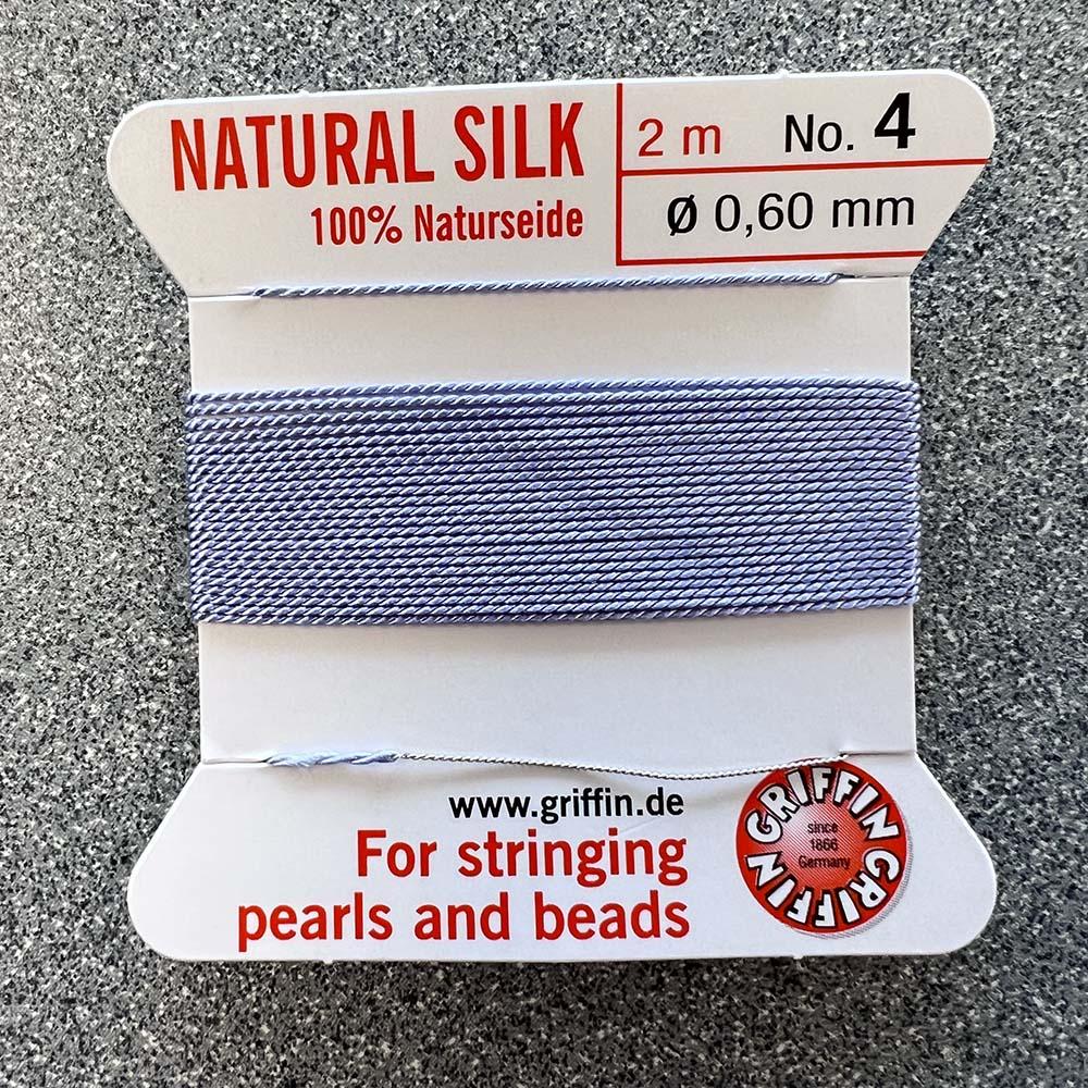 Lilac Size 4 (.6MM) Griffin Silk Bead Cord With Flex Needle