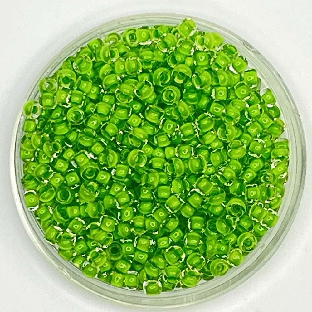 Lime Lined Crystal 11/0 Seed Bead