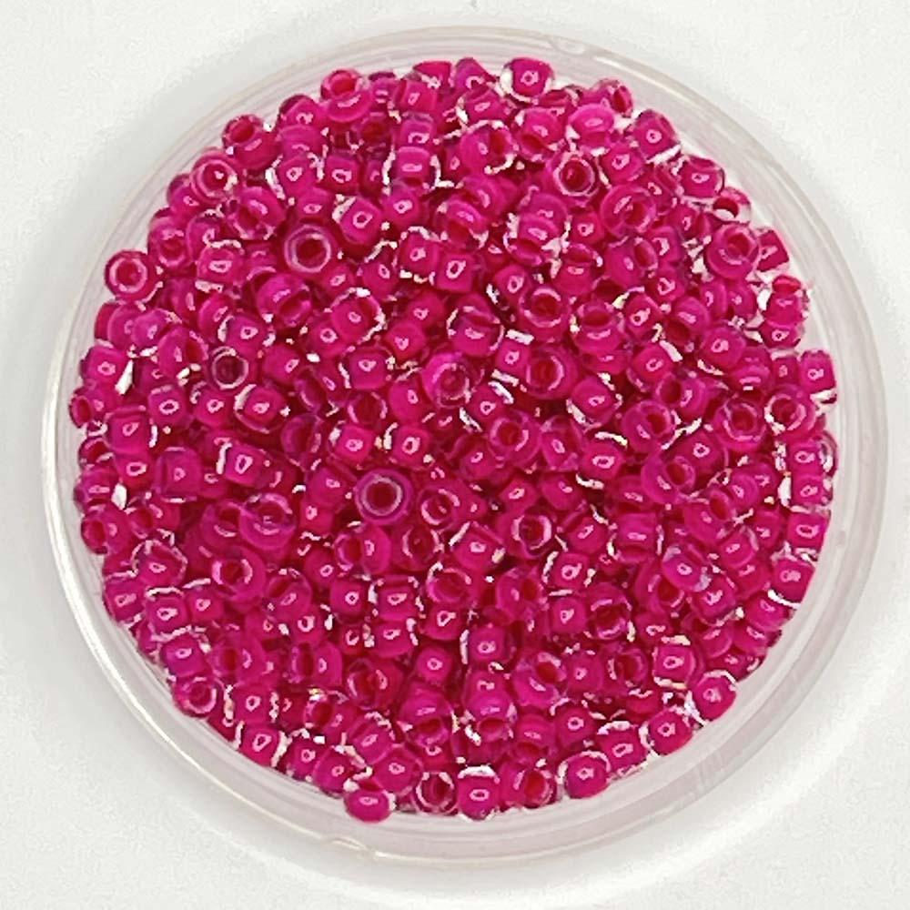 Magenta Lined Crystal 11/0 Seed Bead