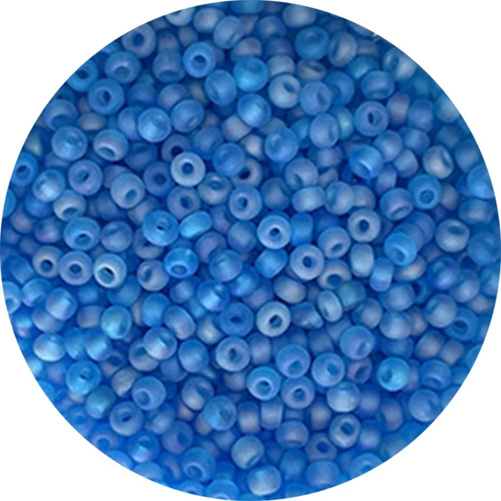 Matte Aqua AB 8/0 Seed Bead