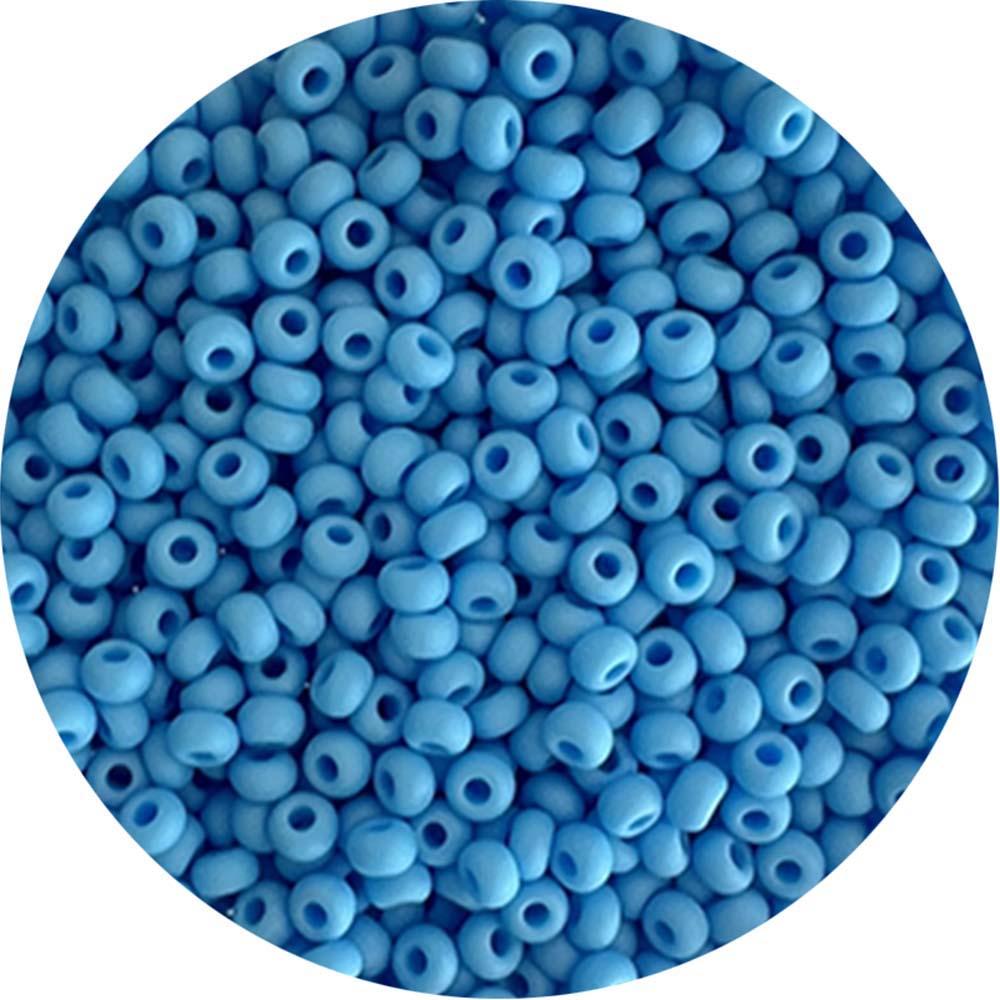 Matte Blue Turquoise 8/0 Seed Bead