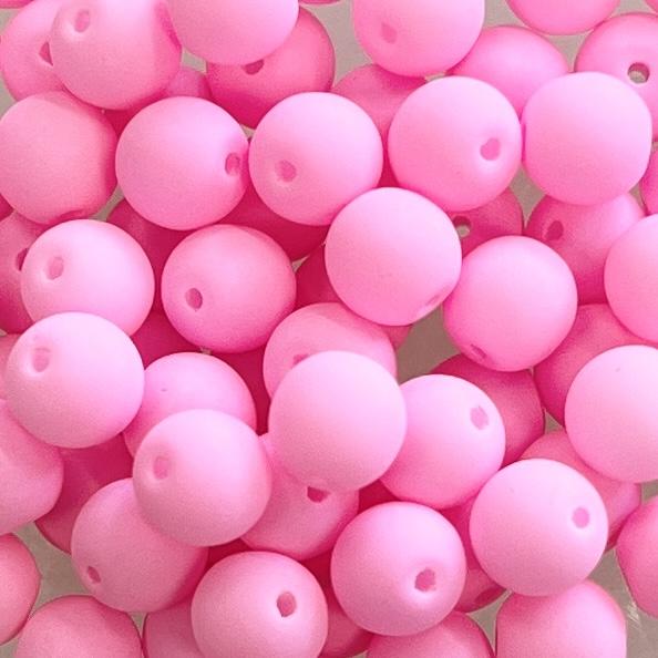 Matte Cotton Candy 6MM Round Druk Ball
