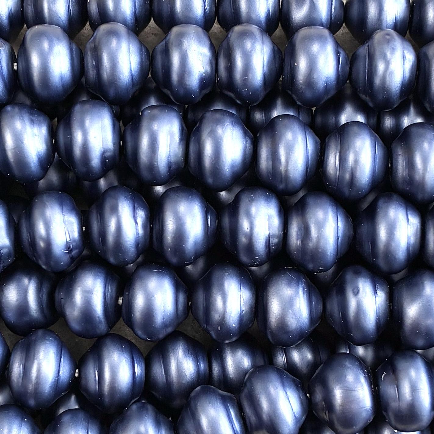 Matte Dark Blue 10MM Baroque Pearl