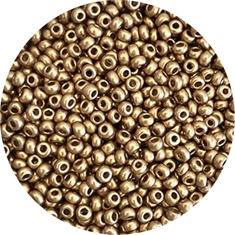 Matte Gold 8/0 Seed Bead