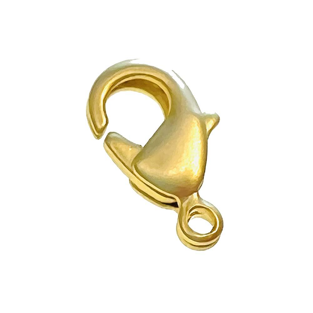 Matte Gold Plate 12x7MM Lobster Claw Clasp