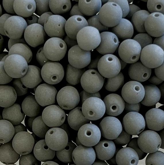 Matte Grey 4MM Round Druk Ball