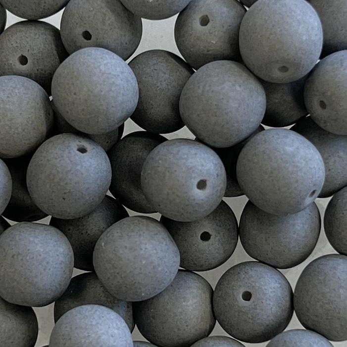 Matte Grey 8MM Round Druk Ball