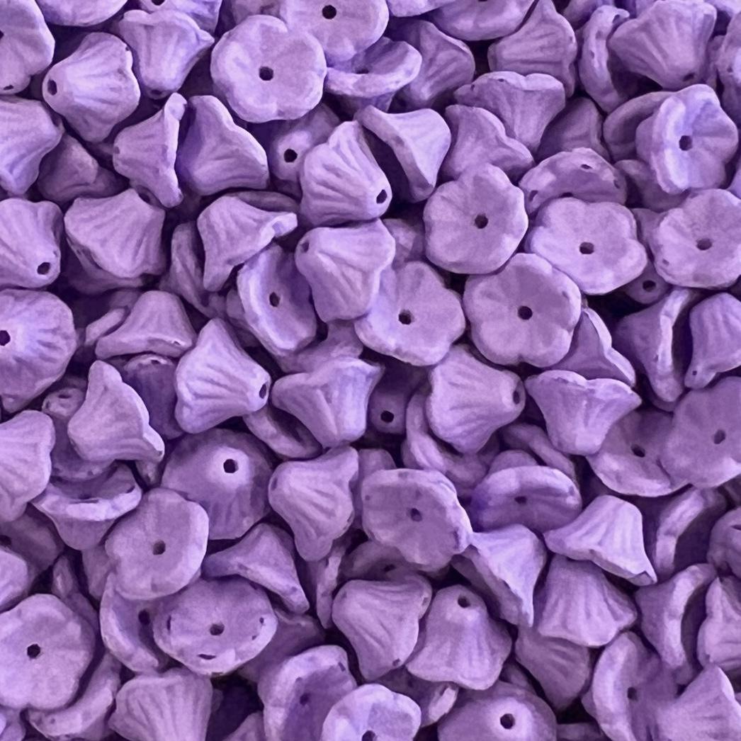 Matte Lilac Coated 7x5MM Bell Flower