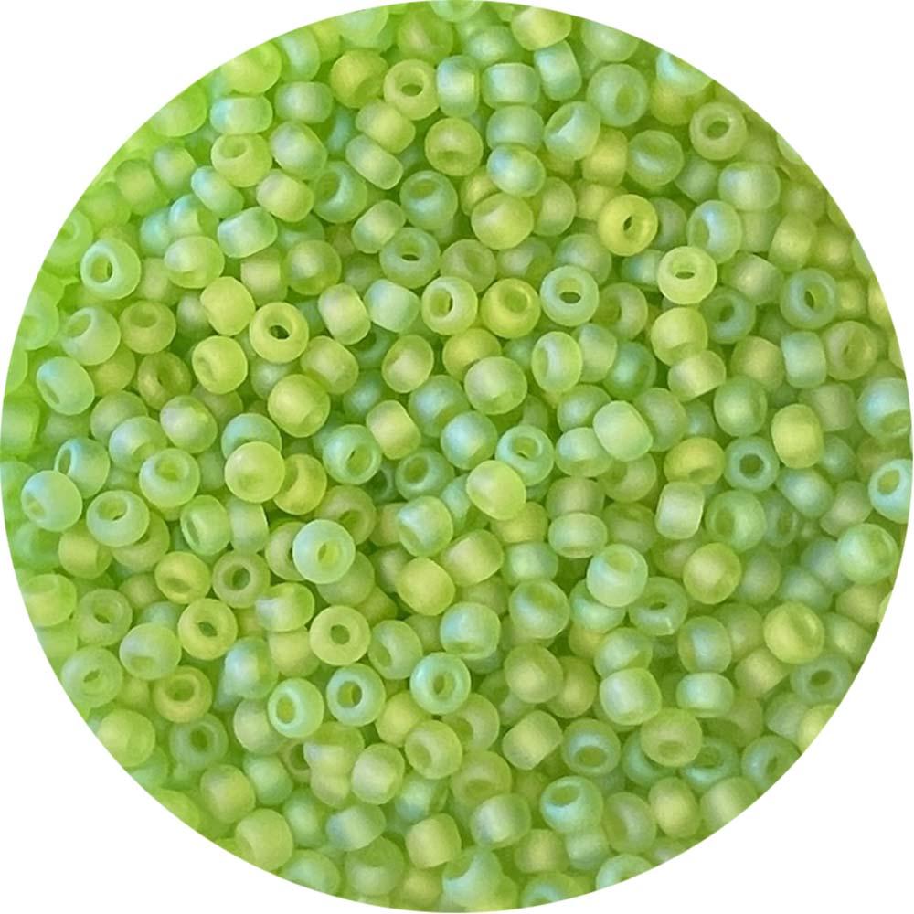 Matte Peridot AB 8/0 Seed Bead