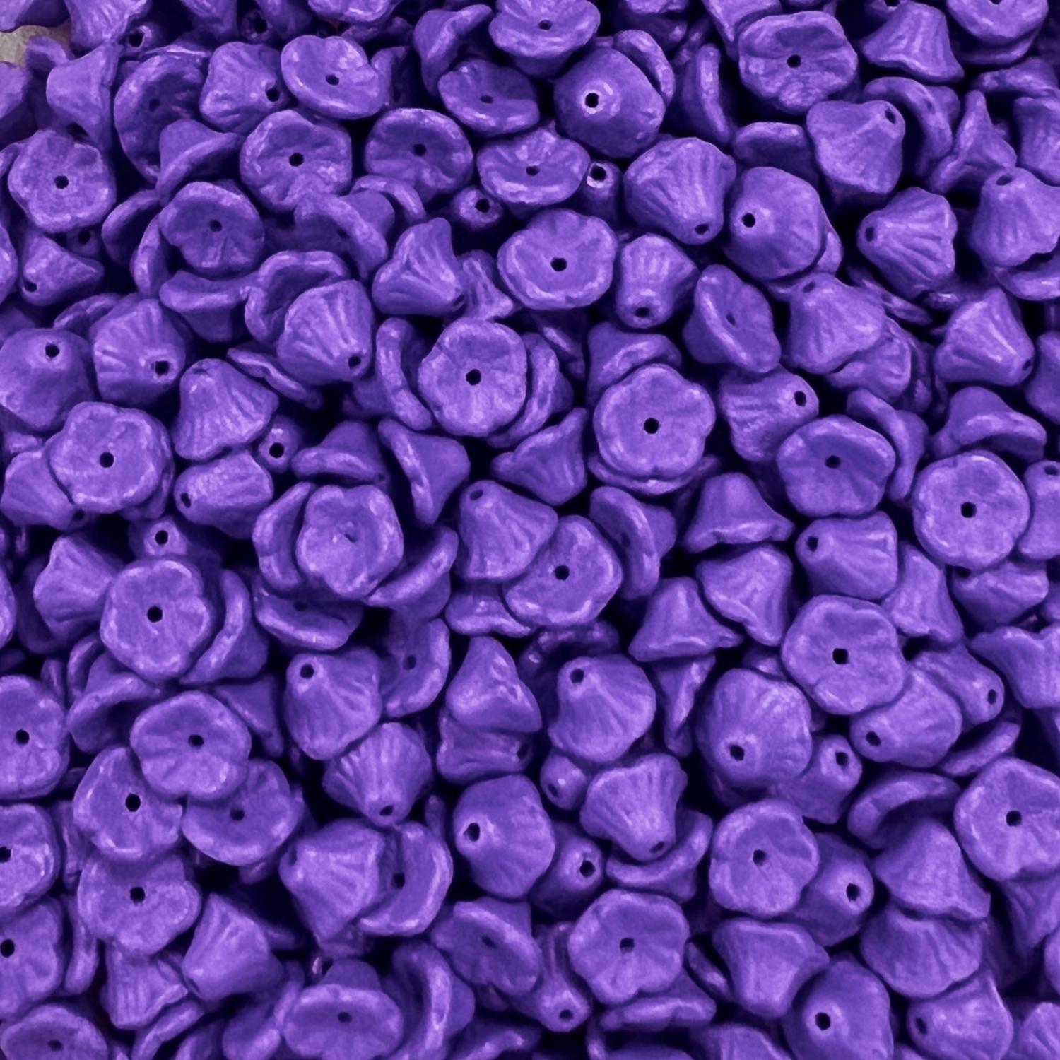 Matte Purple Coated 7x5MM Bell Flower