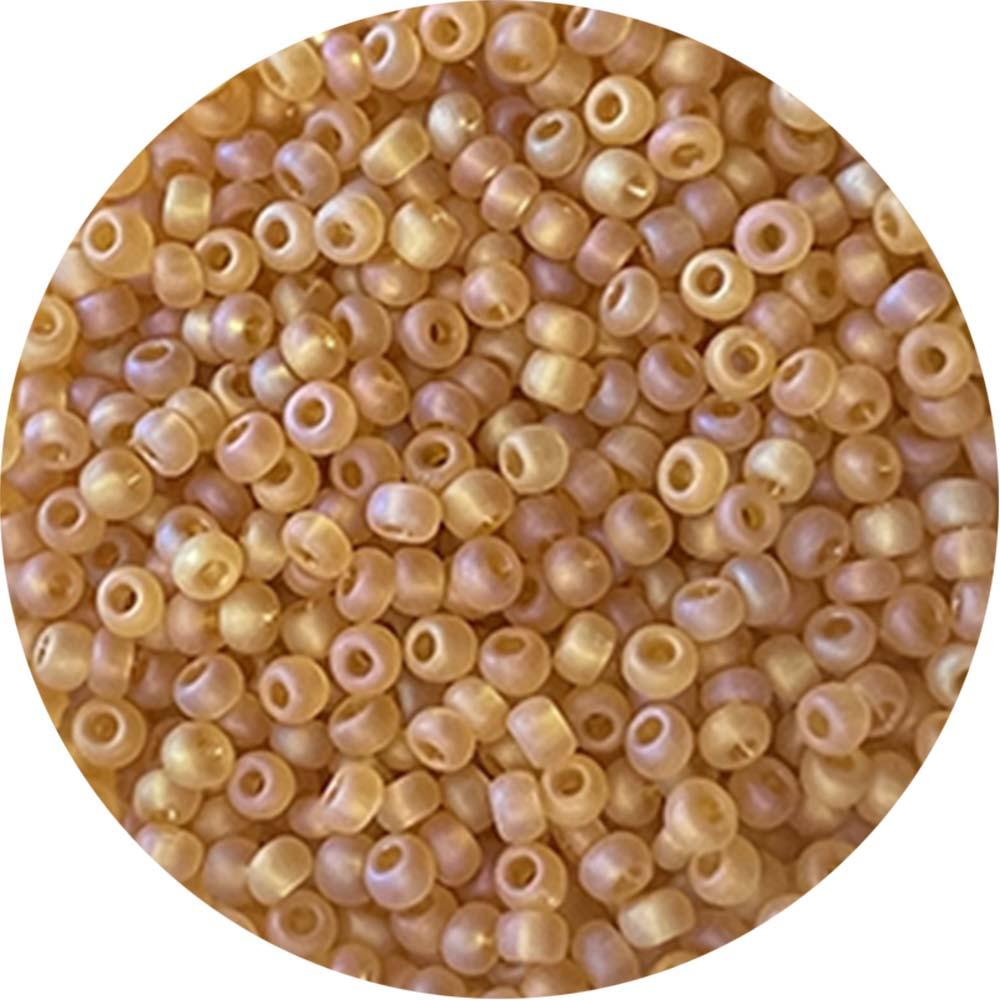 Matte Topaz AB 8/0 Seed Bead