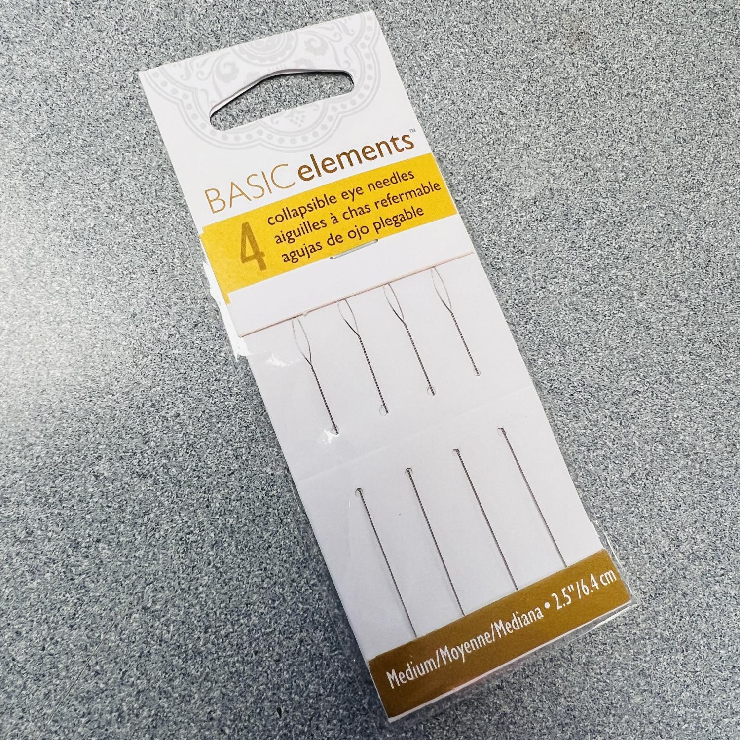 Medium 2.5"  Collapsible Eye Needle 4-pack