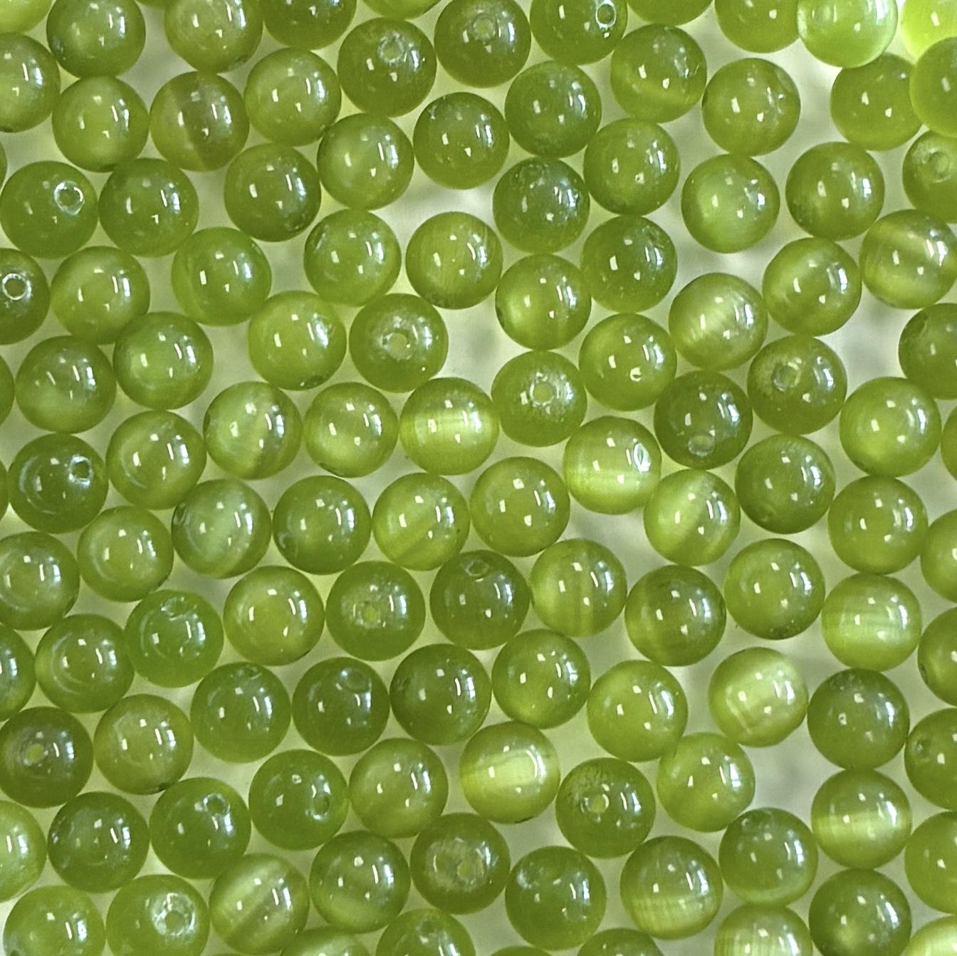 Olive  4MM Cat Eye Ball
