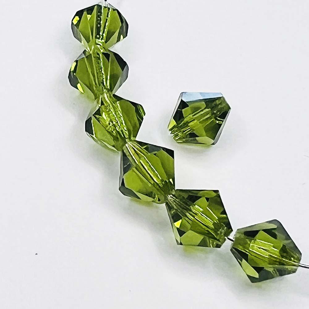 Olivine 8MM Preciosa Bicone
