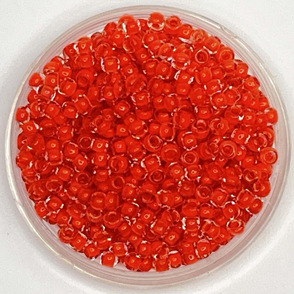 Orange Lined Crystal 11/0 Seed Bead