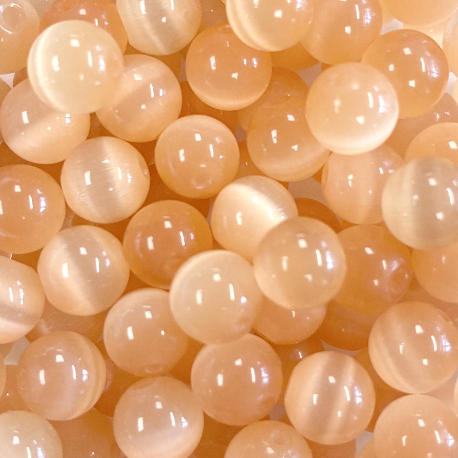 Peach 8MM Cat Eye Ball