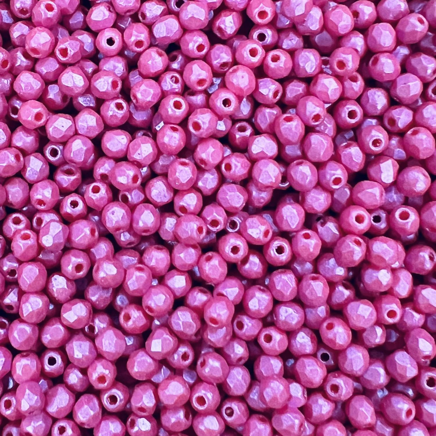Pink Mermaid 4MM Fire Polish Ball
