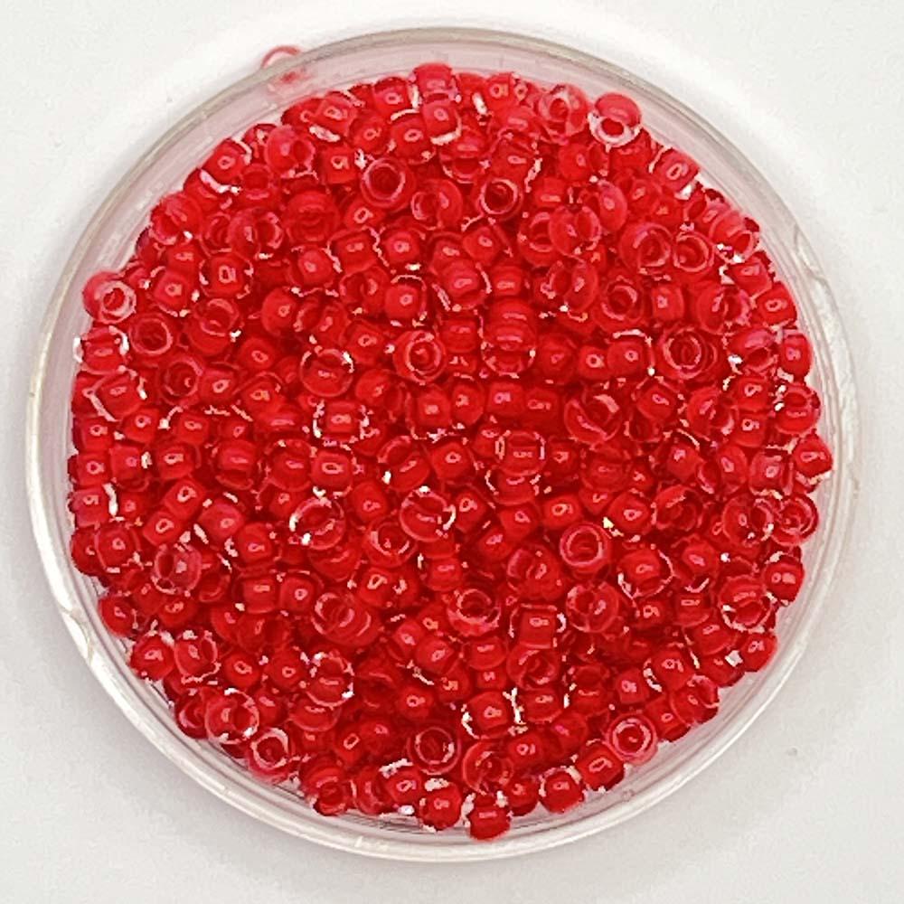 Red Lined Crystal 11/0 Seed Bead