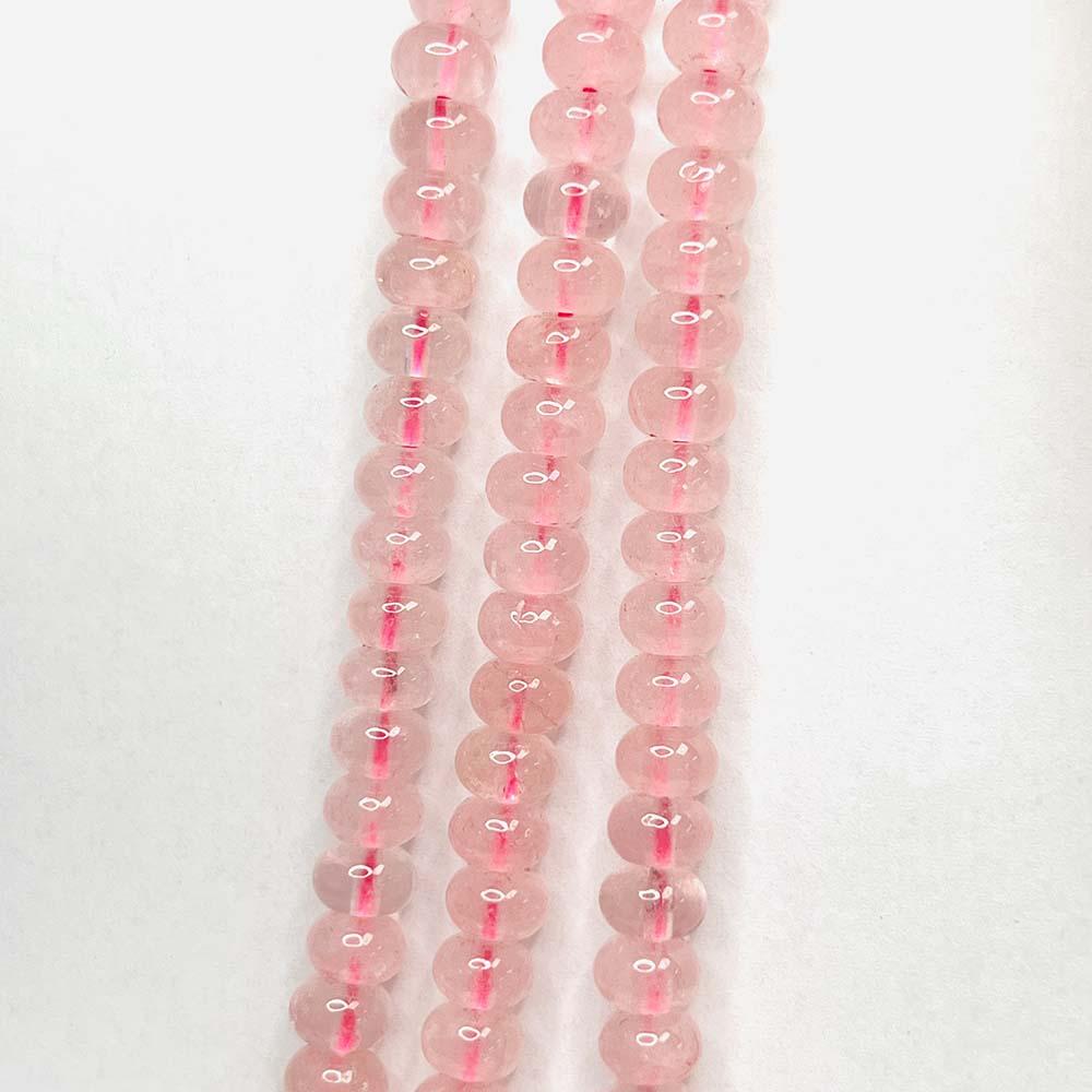 Rose Quartz 8MMx5MM Rondelle