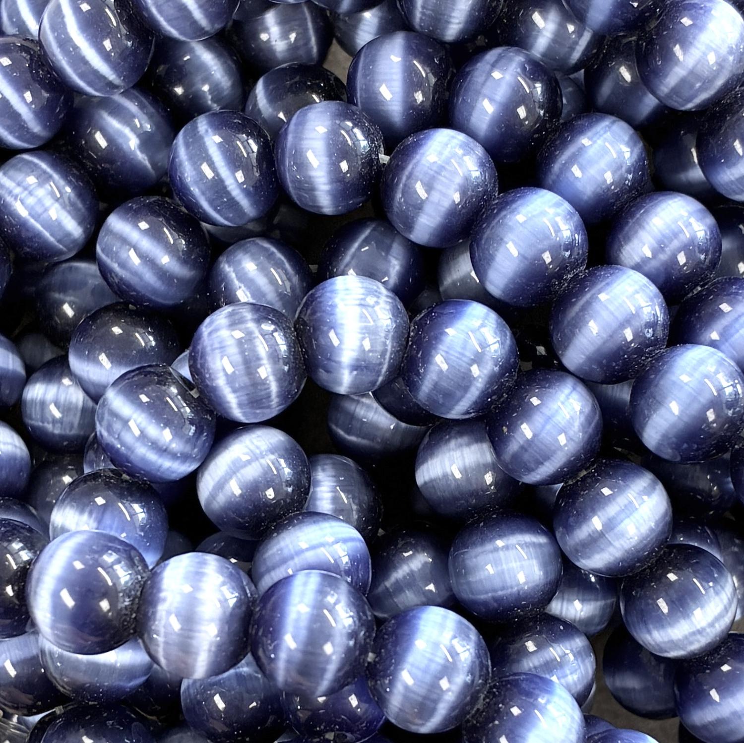 Sapphire Grey 8MM Cat Eye Ball