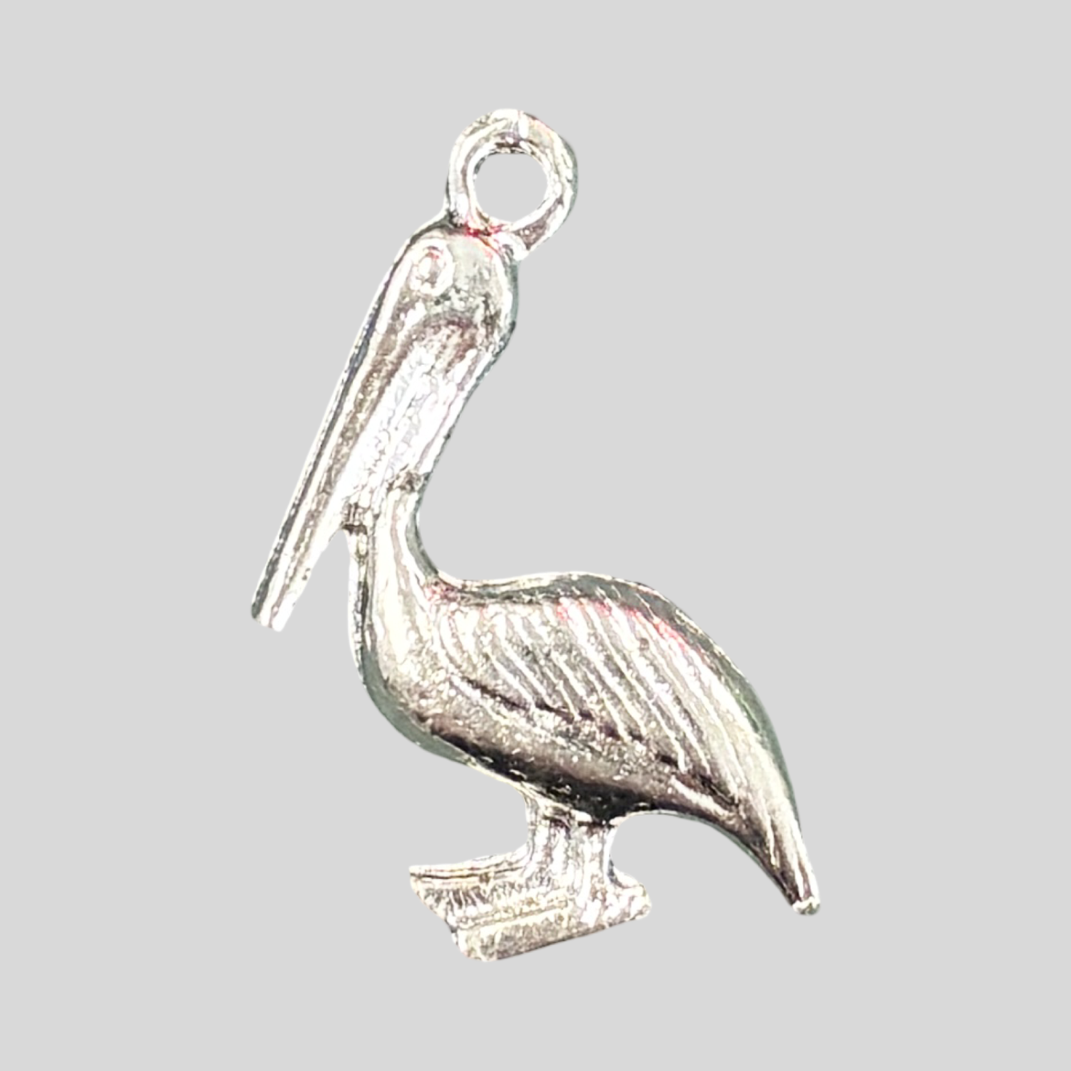 Satin Silver Plate 21x17 Pelican Cast 3-D