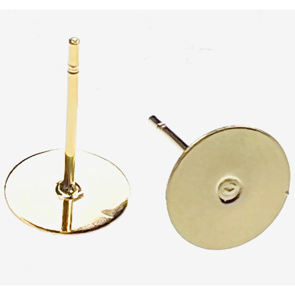 8MM Gold Ear Post and Pad