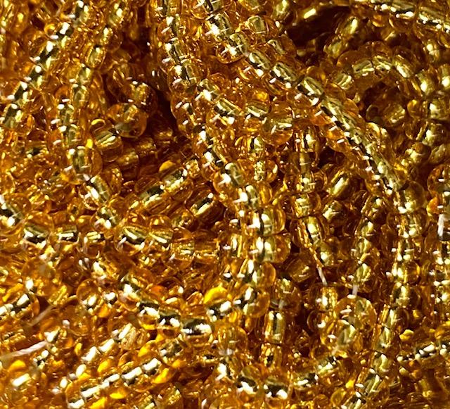 Silver Lined Topaz 8/0 Seed Bead