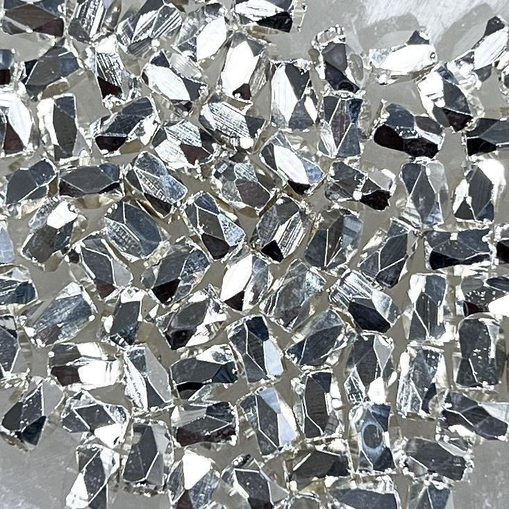 Silver Plate 5X3.5MM Faceted Cylinder