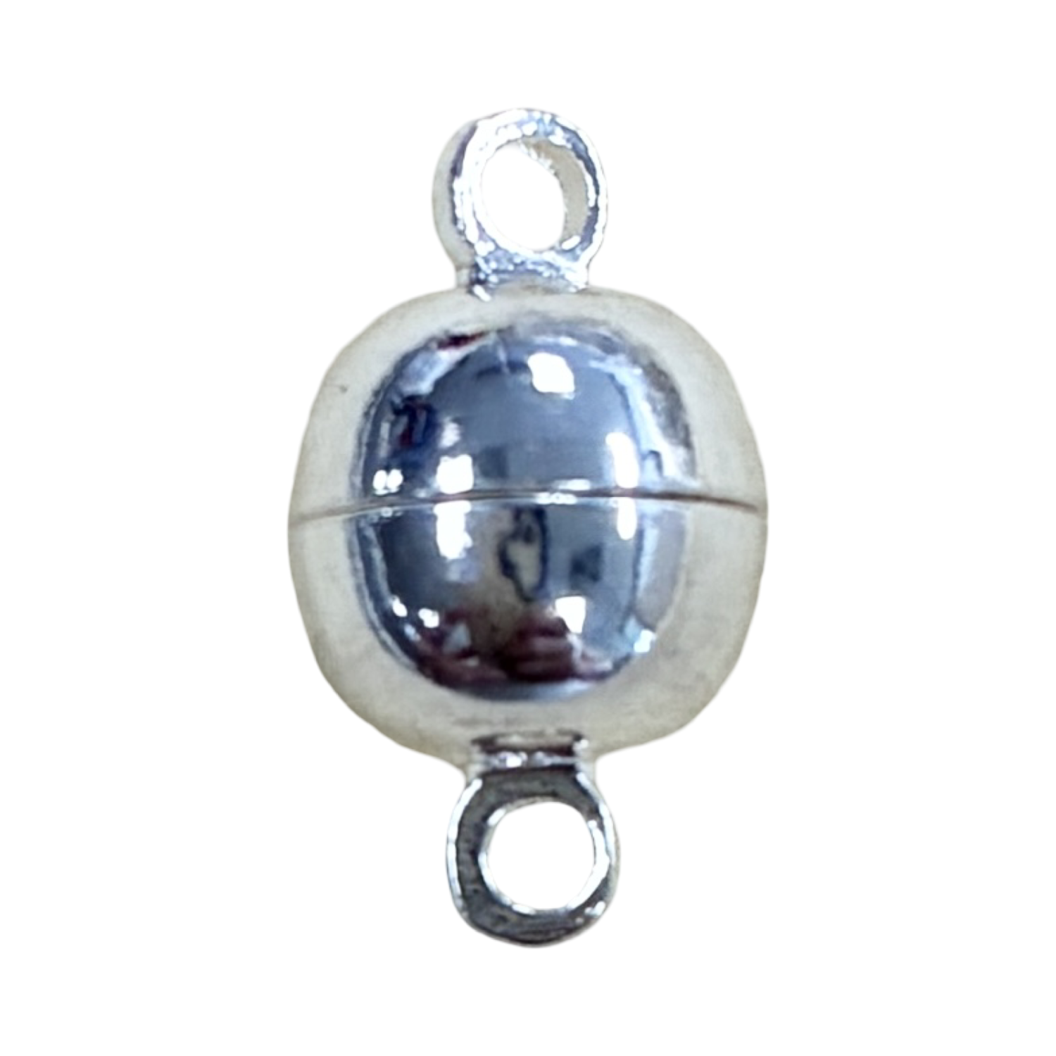 Silver Plate 8x14MM Magnetic Ball Clasp