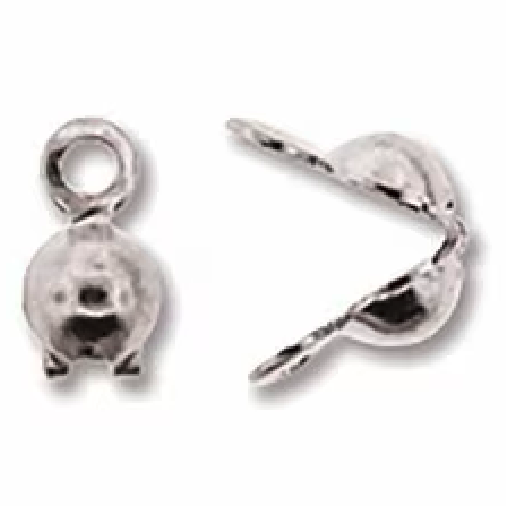 Silver Plate Double Cup Knot Cover With Closed Loop