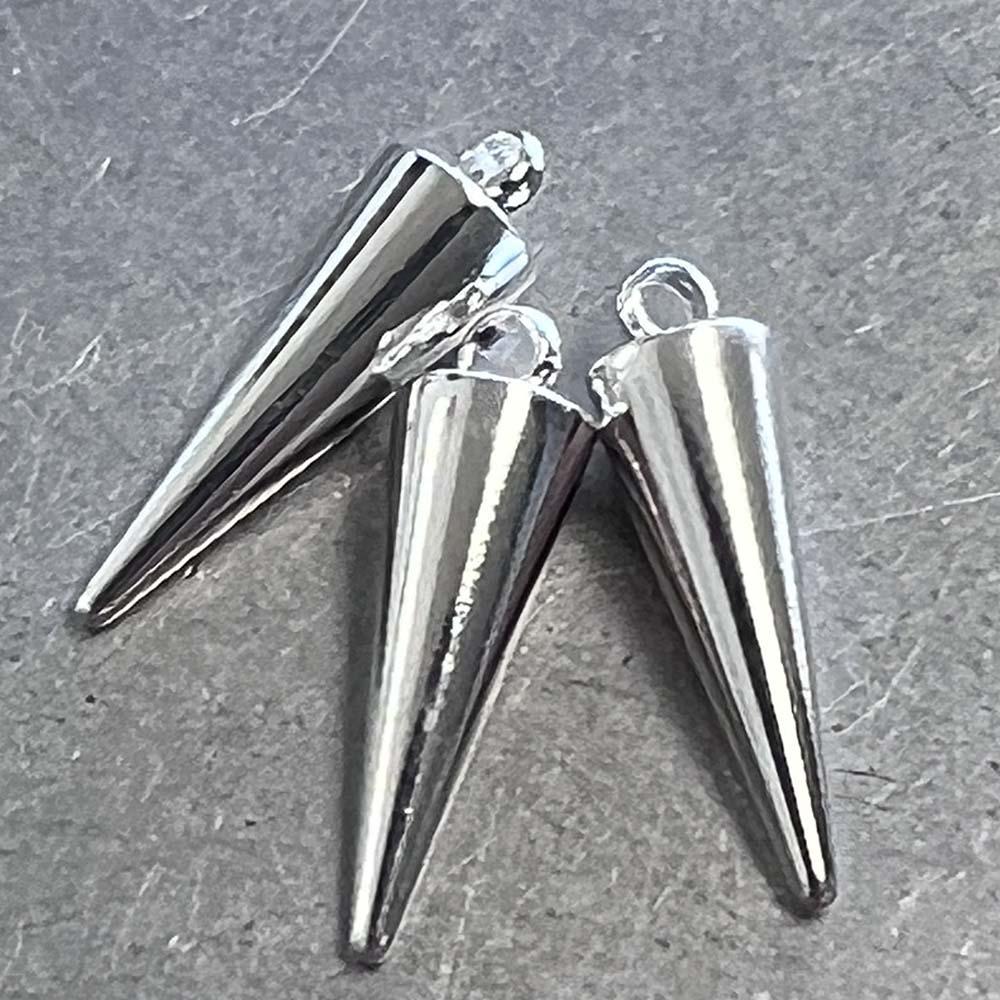Silver Plate Stainless Steel 18x6MM Spike
