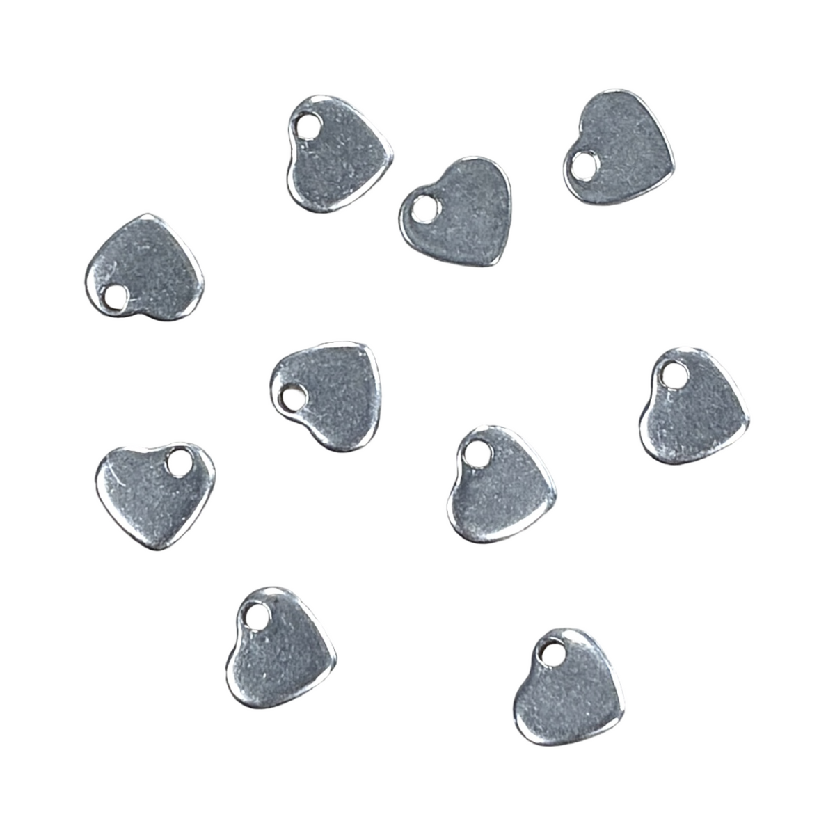 Stainless Steel 5.5x6MM Heart Tag Charm