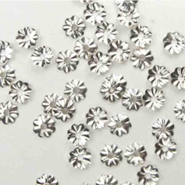 Sterling 4.5MM Fluted Bead Cap