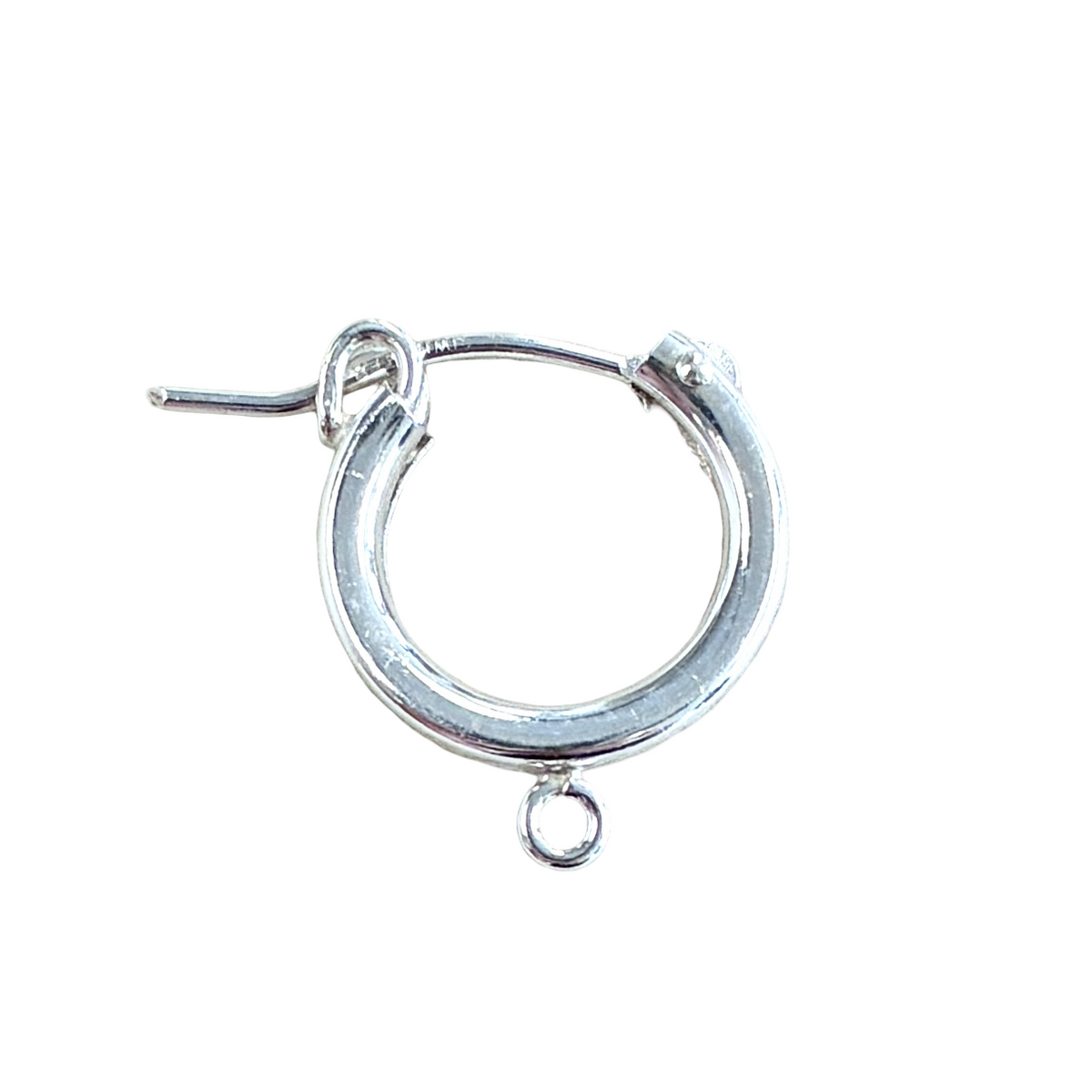 Sterling Silver 13x2.3MM Hoop With Closed Hanging Loop
