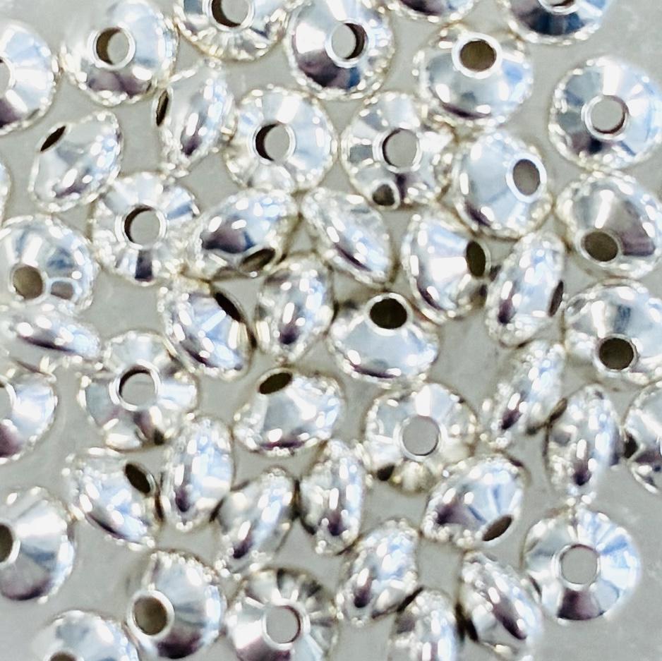 Sterling Silver 3x2MM Saucer Rondelle