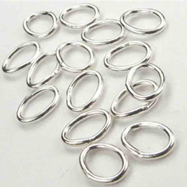 Sterling Silver 5X7MM Soldered Jump Ring