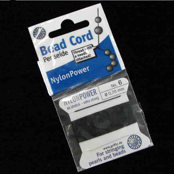 Sz 4 Black  Griffen Nylon Cord