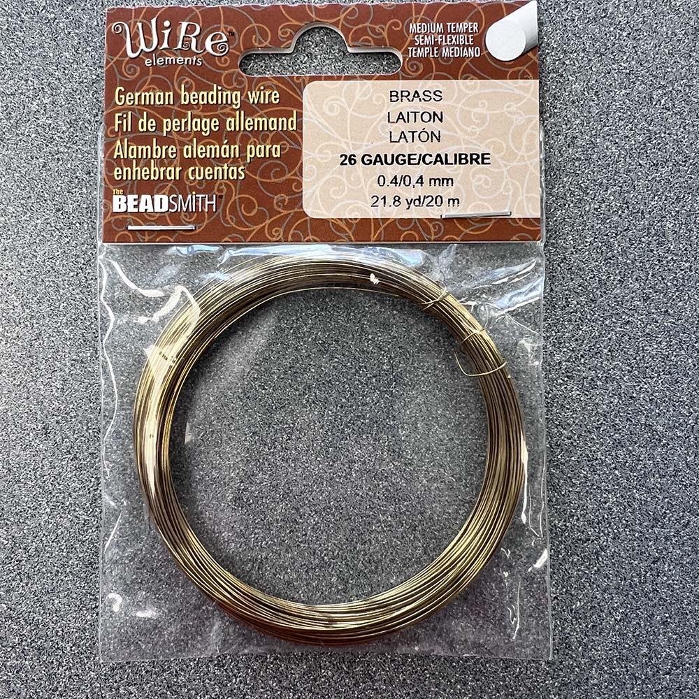 The Bead Smith Bead Wire Brass 26 Gauge (0.40MM)