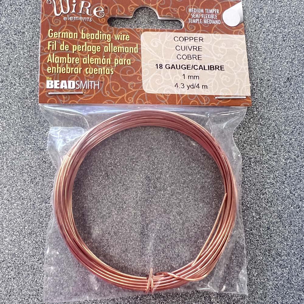 The Bead Smith Bead Wire Copper 18 Gauge