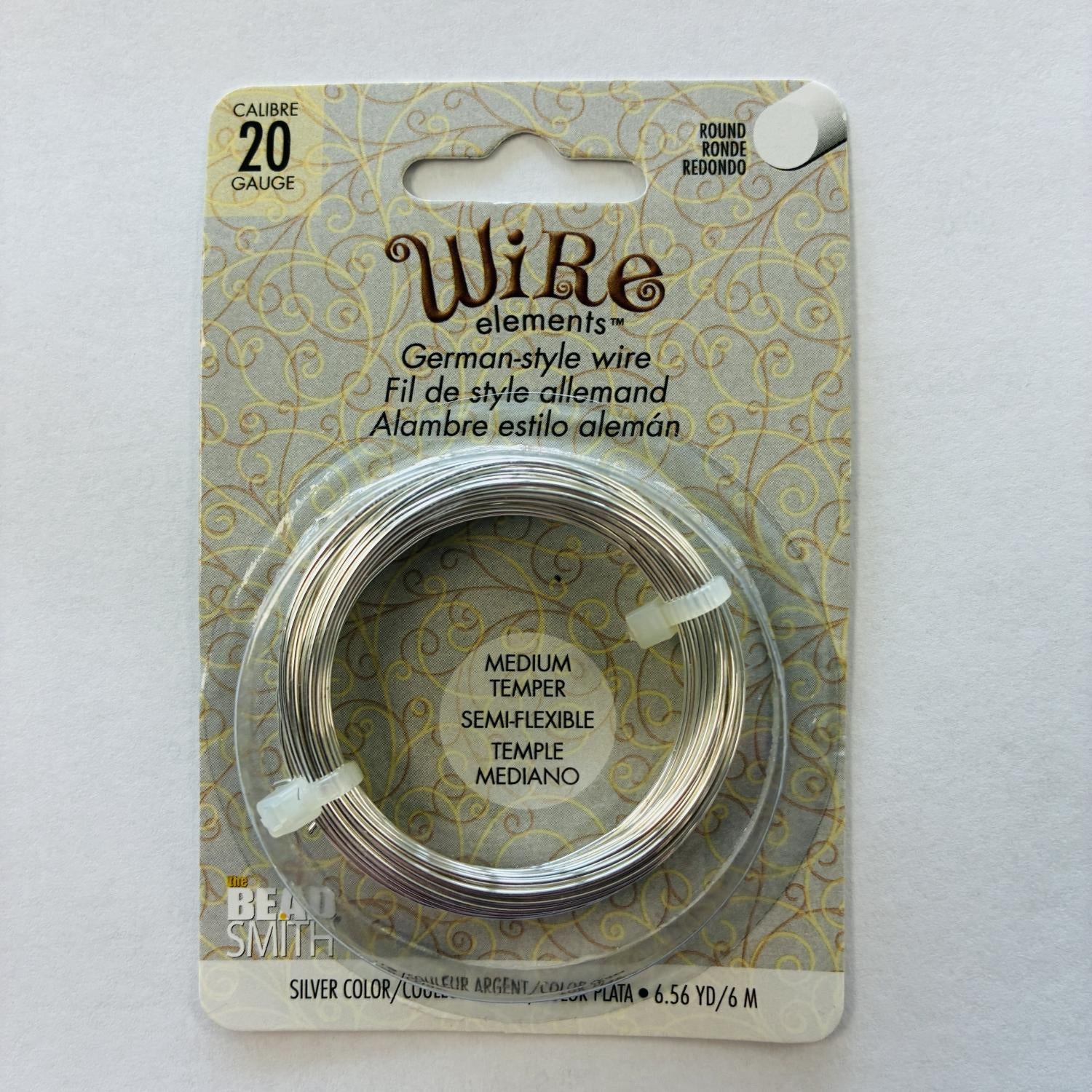 The Bead Smith Bead Wire Silver Plate 20 Gauge (1MM)
